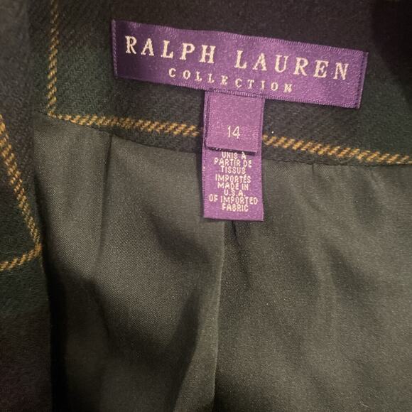 Ralph Lauren Collection Purple Label Tartan Plaid Dress Jacket Blazer 14 Runway - Picture 6 of 7